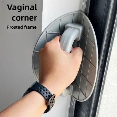 Self-Adhesive Half Circle Sanding Pad Holder - Durable Plastic Corner Sander with Ergonomic Grip for Drywall Woodworking