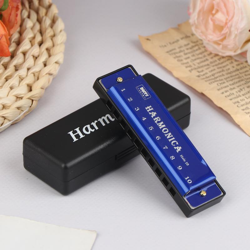 Harmonica Key Of C 10 Hole Diatonic Harmonica C With Case For Beginner Students Kids Gift Blues With Case