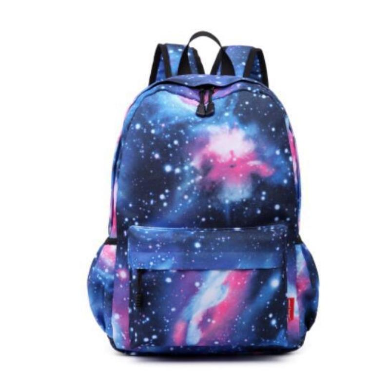 School bag casual backpack three-piece set canvas men's and women's star backpack fashion
