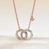Armani Necklace EMPORIO Fashionable, Simple and Trendy Double Ring Diamond Stainless Steel Clavicle EGS3004221 F Basic Packaging-brand Original Box