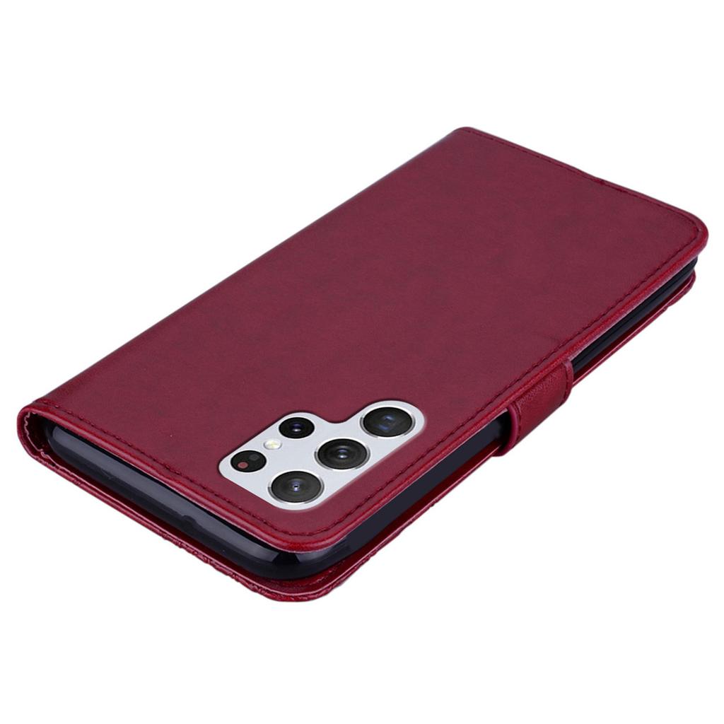 For Samsung Galaxy S25 Ultra Case Owl Flower Imprinted Leather Cover Wallet with Strap