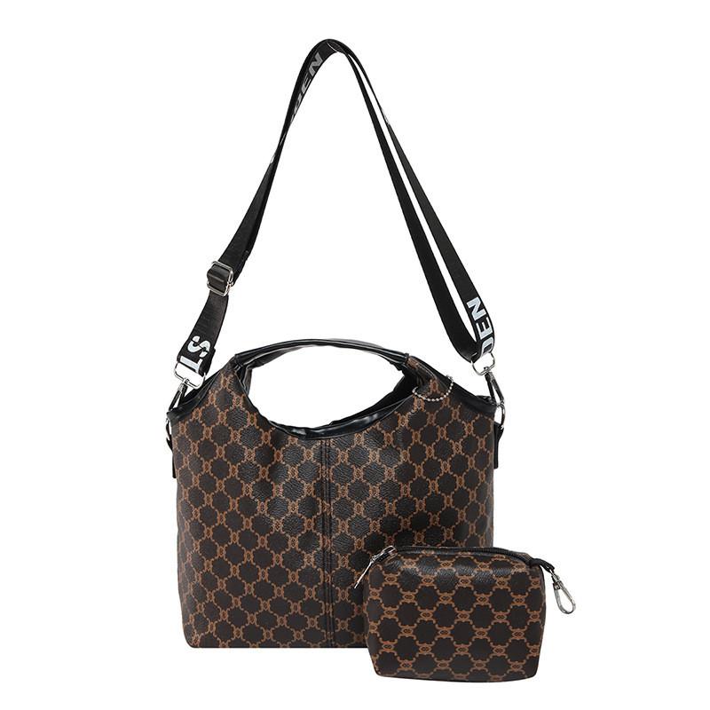 Mother Shoulder Fashion Bag With Shoulder Strap Letter Print And Pattern Retro