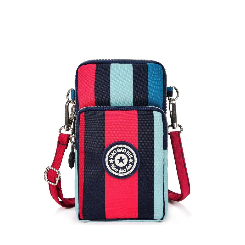 Korean Style Crossbody Phone Bag – Women's Fabric Pouch, Neck Hanging Sports Armband, Vertical Wrist Coin Purse