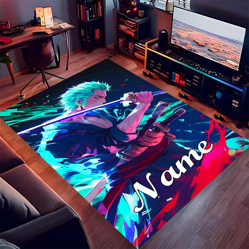 Custom personalization Zoro the Pirate King Print Area Rug - Soft, Washable Non-Slip Indoor Mat,Living Room,Home&Office Decorative Rug