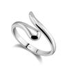 Popular Geometric Water Drop Opening Design Ring Women'S Electroplated Platinum Simple Temperament Ring