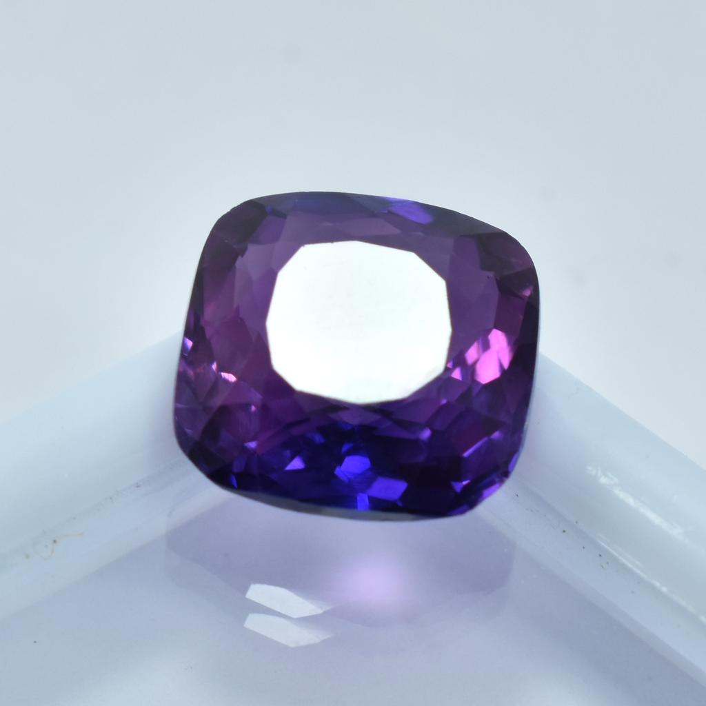 Natural Purple Sapphire Loose Gemstone Square Cushion Shape 10.50 ct September Birthday Birthstone