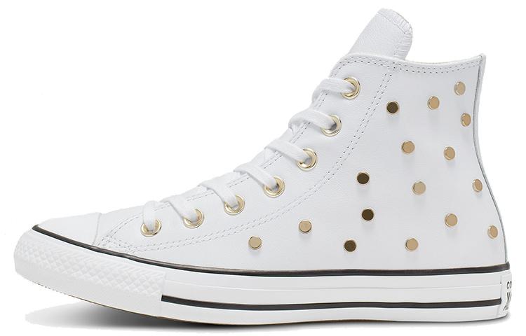 Sneakers Converse Chuck Taylor All Star Nieten High Top Leder Punkt Niete Weiß Damen 39 black