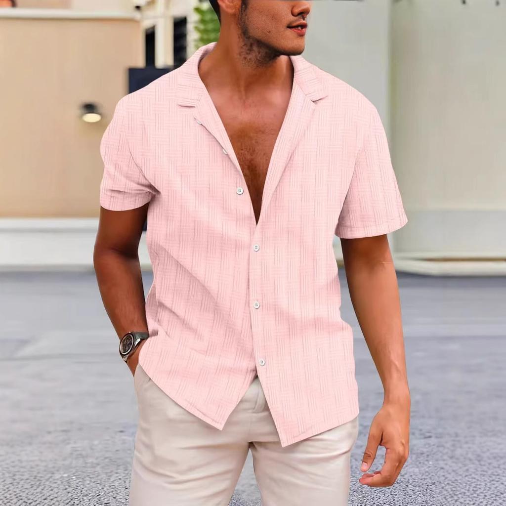 2025 New Men's Zipper Short-sleeved T-shirt,  Polo Shirt, Men's T-shirt, Breathable and Casual Short-sleeved