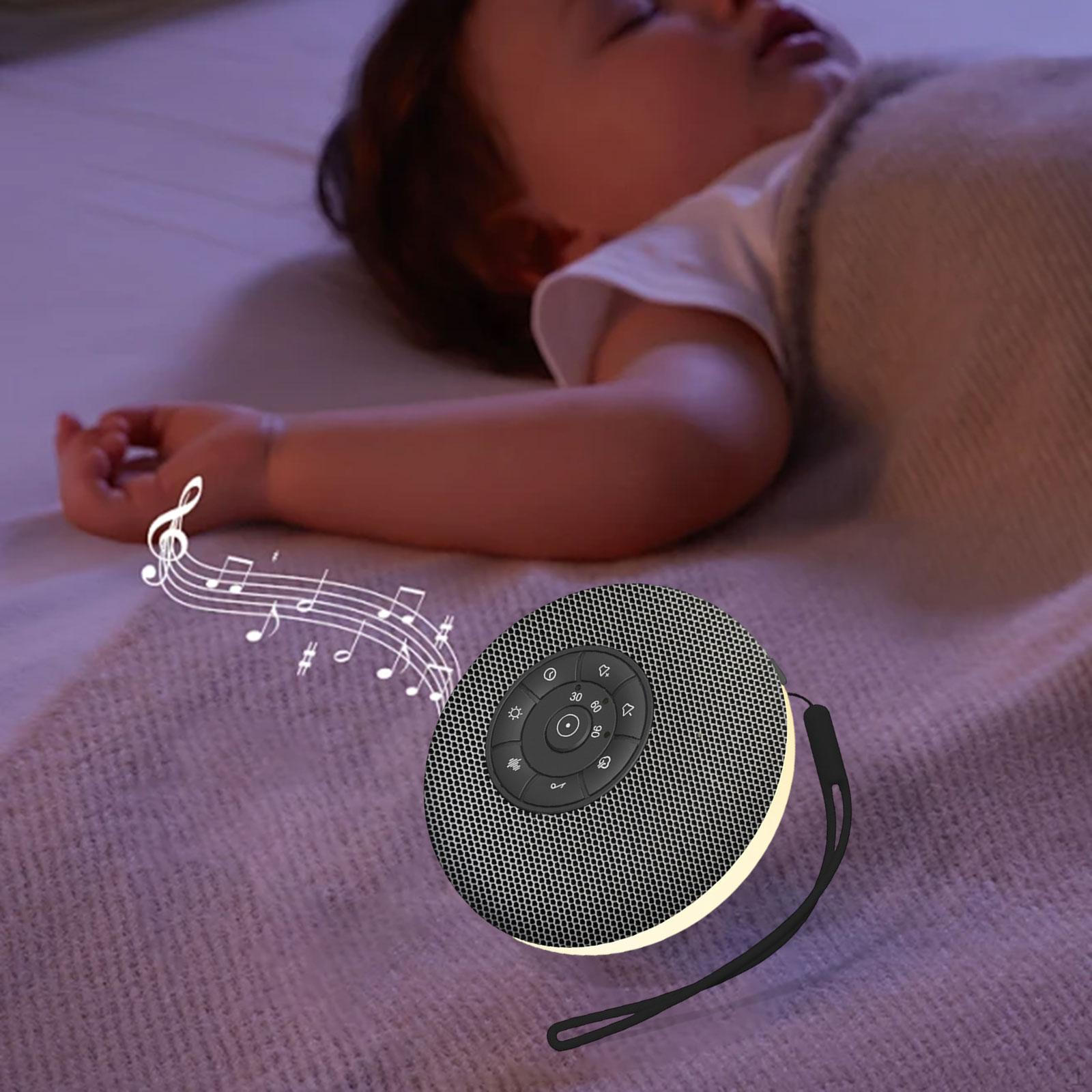 

Портативний звуковий пристрій для білого шуму в дитячій кімнаті з регульованим таймінгом чорний