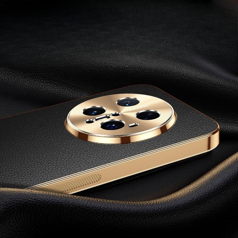 Leather Plating Shockproof Protection Cover For Huawei Mate 70 60 Pro + Plus Texture Lichee Pattern Case For Mate 50 40 30 Pro