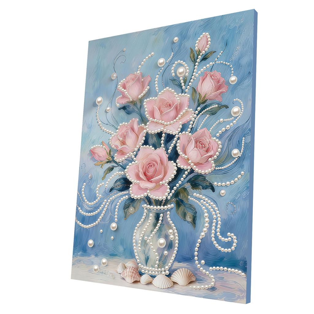 DIY Pearl Dot Painting with Frame 11.81x15.75in Pearl Painting Art Kits for Adults/Beginners Gift Home Decor