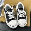 Men's Canvas Sneakers Brand Low Top Black Harajuku Big Head Platform Men Canvas Shoes Men Breathable Sport Casual Board Shoes