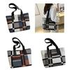 Women PU Leather Underarm Bag Plaids Handbag All-matching Armpit Bag Shopping Dating Bag Large Capacity Shoulder Bag  Khaki