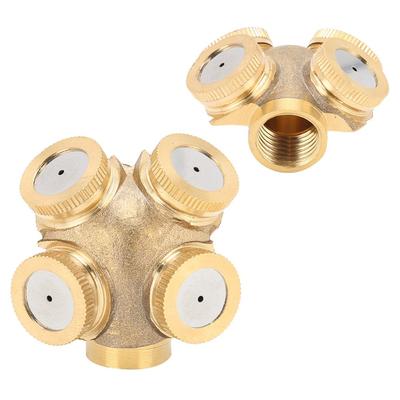 5PCS M14 X 1.5mm Female Thread Misting Spray Nozzle Brass Lawn Sprinkler Nozzle  Outdoor Cooling
