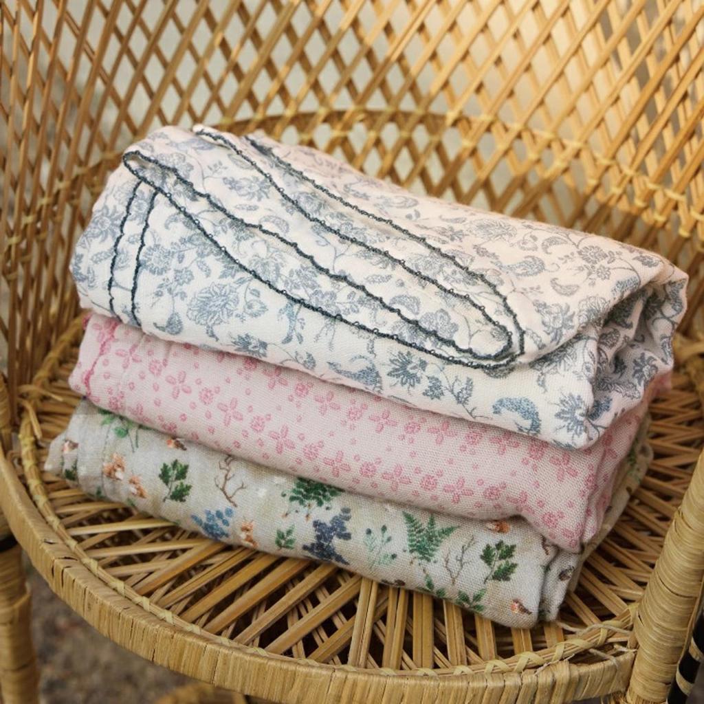 Baby Blanket Baby Blanket Gauze Summer Spring Bamboo Material Lap Blanket Stylish Cute Elodie Bamboo Muslin Blanket Embroidery Anglaise Pink [Elodie