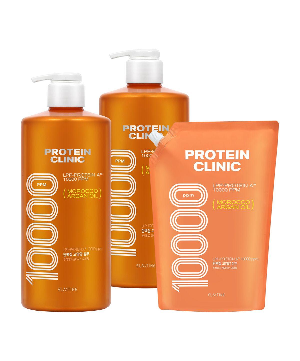 Protein Clinic High-Nutrition Protein Shampoo 1000ml x 2 + 900ml Refill