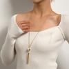 Simple Knotted Tassel Long Necklace Sweater Chain Popular Pearl Women'S Pendant
