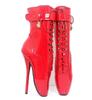 Fashion 18cm Sky-High Heels Ballet Boots Women Sexy Ankle Botas,Fetish Goth Spike Heel,Pointed Toes,Unisex Show Dance Shoes,Custom Color