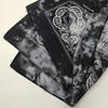 Trifong Paisley Bandana Black Tie-Dye Cotton 100% Adults 55cm X 55cm Black