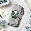 Cool Skull Print Wallet Card Holder Long Purse Forever Style