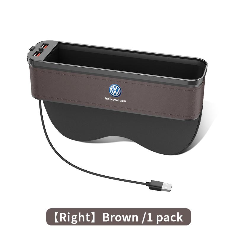 Car USB Charging Multifunction Seat Crevice Storage Box For Volkswagen Amarok Tiguan Polo Jetta GTI Golf Passat Touareg Magotan
