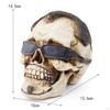 Resin 3'' Skull Figurine Office Statue Funny Ornaments Small Decoration