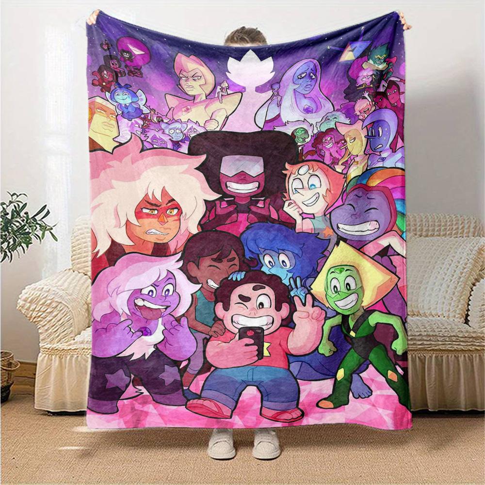 Steven Universo Print Flannel Blanket High Quality Warm Comfortable Cover for All Seasons Perfect for Gifts Home Decor