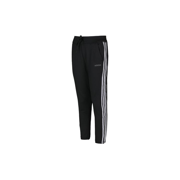 Adidas Retro Sports Running Training Knit Slim Fit Pants Women Pants Black White DS8732