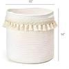 Cotton Rope Storage Basket With Handles For Home Organization And Laundry