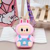 New children's cute Labubu princess bag medium coin purse cartoon portable coin bag silicone crossbody bag