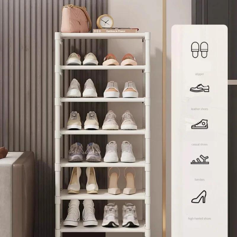 Adjustable Shoe Rack Storage Organizer Shoe Hanger Shoe Cabinets Space Saving Sneakers Organizer for Wall Corner Shoes Shelf