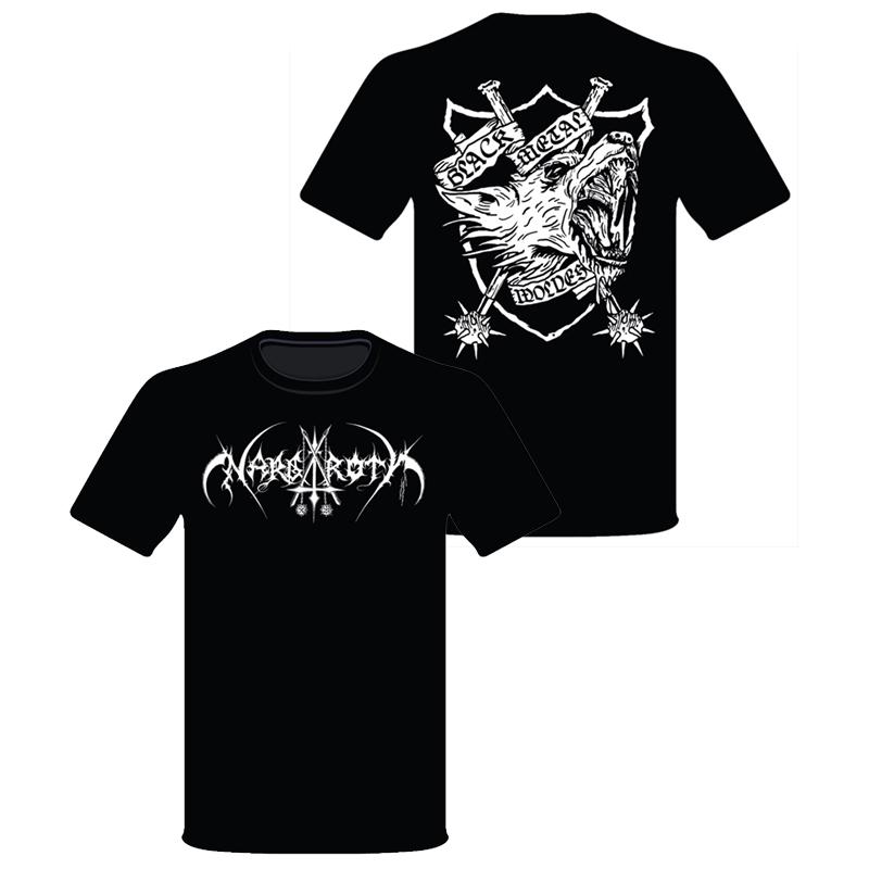 2026 Nargaroth Band Black Metal Tedesca Rock Punk Modello Logo T-shirt da Uomo Manica Corta Retro Europea e Americana Scuro