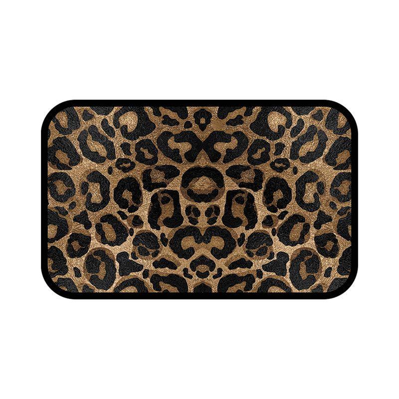 

Коврик для ног с леопардовым принтом, ванная комната против пятен, бытовое водопоглощение, быстрая сушка, противоскользящий 40X60cm 15.7X23.6in