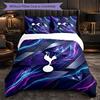 Tottenham Hotspur Muster 3-teiliges Bettwäsche-Set Weiche Mikrofaser-Bettbezug mit Kissenbezügen für Schlafzimmer