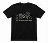 Life Is Better With Dogs Funny Dog Lover Black T-shirt