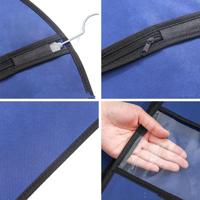 New Soild Color Non-woven Clothes Dust-proof Bag Dress Men Suit Storage Protective Cover Simple Style Home Clothing Storage Bag