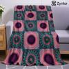 Dark Mandala Tile Ultra Soft Sherpa Fleece Blanket Fluffy Warm Halloween Cozy Throw for Sofa Couch Bedroom Gift All Season