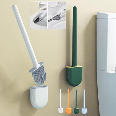 Szczotka silikonowa Szybkoschnąca Szczotka do WC z długimi uchwytami Szczotka do czyszczenia narożników Narzędzie do czyszczenia toalety łazienkowej