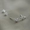 S925 Sterling Silver Knot Design Mini Stud Earrings for Daily Wear and Sleep