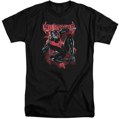 Batman Lightwing Herren Übergröße T-Shirt Schwarz Offiziell Lizenziert