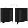 Sideboard with Drawers Black Oak Effect 69.5 x 34 x 90 cm
