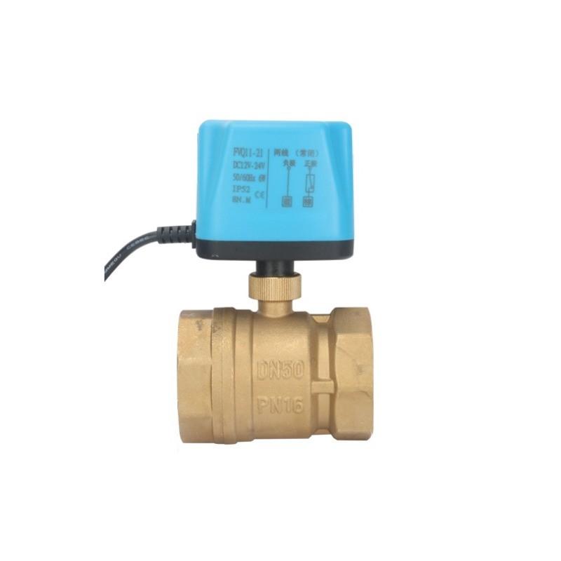1/2" 3/4" 1" 2" Normally Closed Motorized Ball Valve Electric Actuator 2-Wire Brass Electric Ball Valve Replace Solenoid Valve