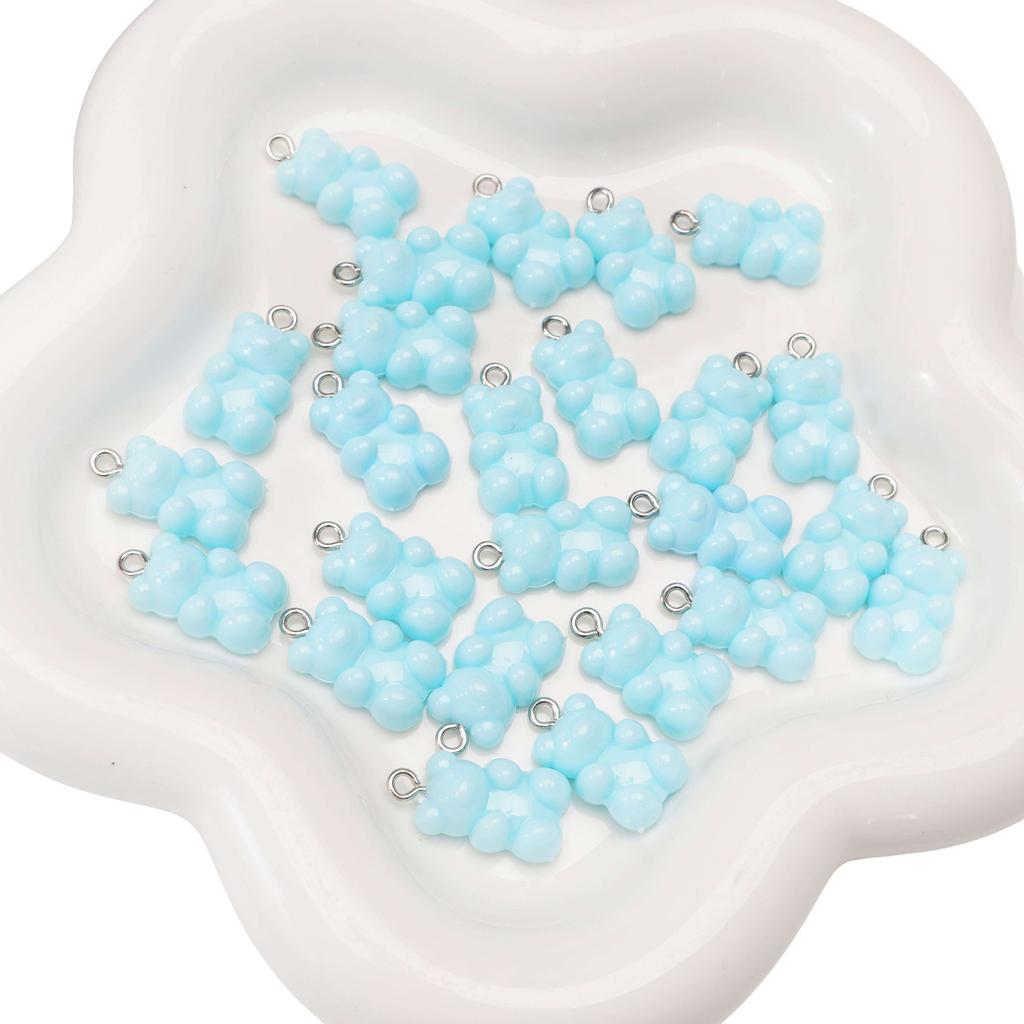 1000 Piezas Encantos Colgantes de Osito de Gominola de Resina Lindos para Hallazgos de Joyería Accesorios DIY