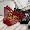 Cotton Crotch Butterfly Embroidery Bow Underpants Low-Waist Flower Mesh Slim Panties  Girls