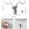 Deer Head Motion Sensor Wall Lamp USB Rechargeable Wireless LED Night Light Battery Powered Wall Light Decor For Hallway Bedroom Bathroom
