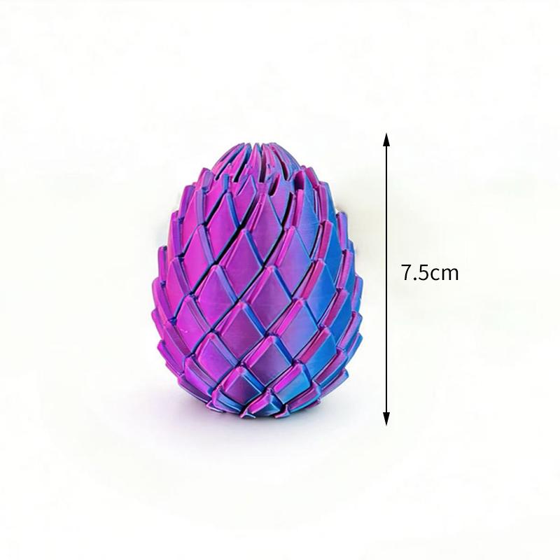 Uovo di Drago Giocattolo Decompressione Stampa 3D - Sfera Fidget Rotante Liscia Sollievo Ansia ADHD Giocattolo per Dita Eco-Sicuro per Bambini Adulti