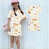 Girls Animal Print Dress Loose Fit Short Sleeve Round Neck Lightweight Summer Dress for Kids Casual Wear