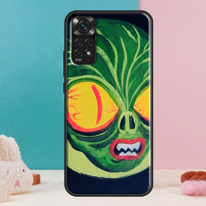 

Alien Martian UFO Case For Xiaomi Redmi Note 14 12 11 9 10 13 Pro 9S 10S 11S 12S Redmi 13C 10C 12C 14C Cover Redmi 10C