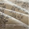 Pure Cotton Four-piece Set - Retro Floral Buttoned Bed Sheets and Pillowcases Set