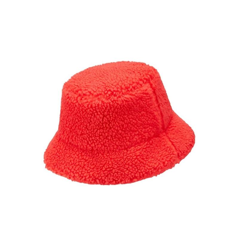 Nike Polyester Cotton Acrylic Bucket Hats Kids' Red Casual DV5437-696
